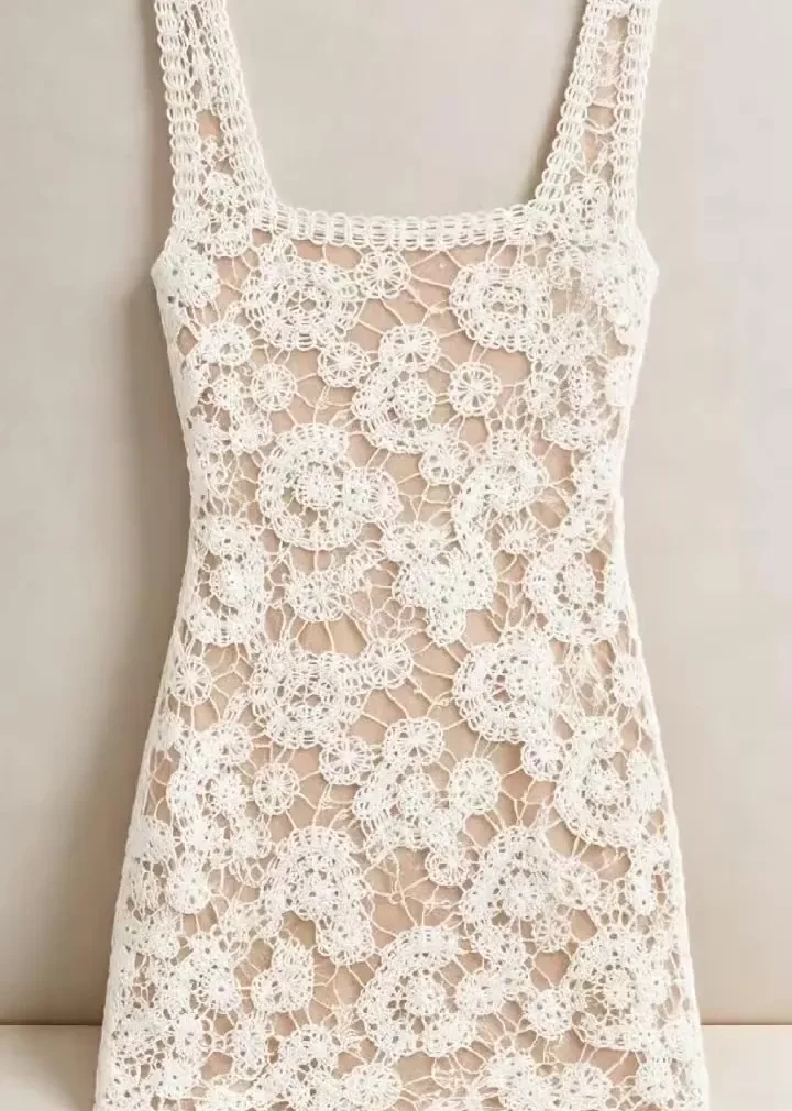Vestido Mini de Crochet para Mujer — EF-W-1499