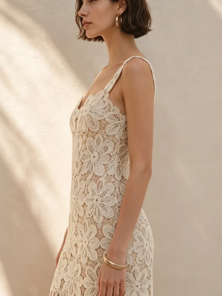 Women’s crochet mini dress — EF-W-1679