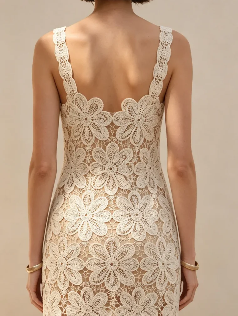 Women’s crochet mini dress — EF-W-1679