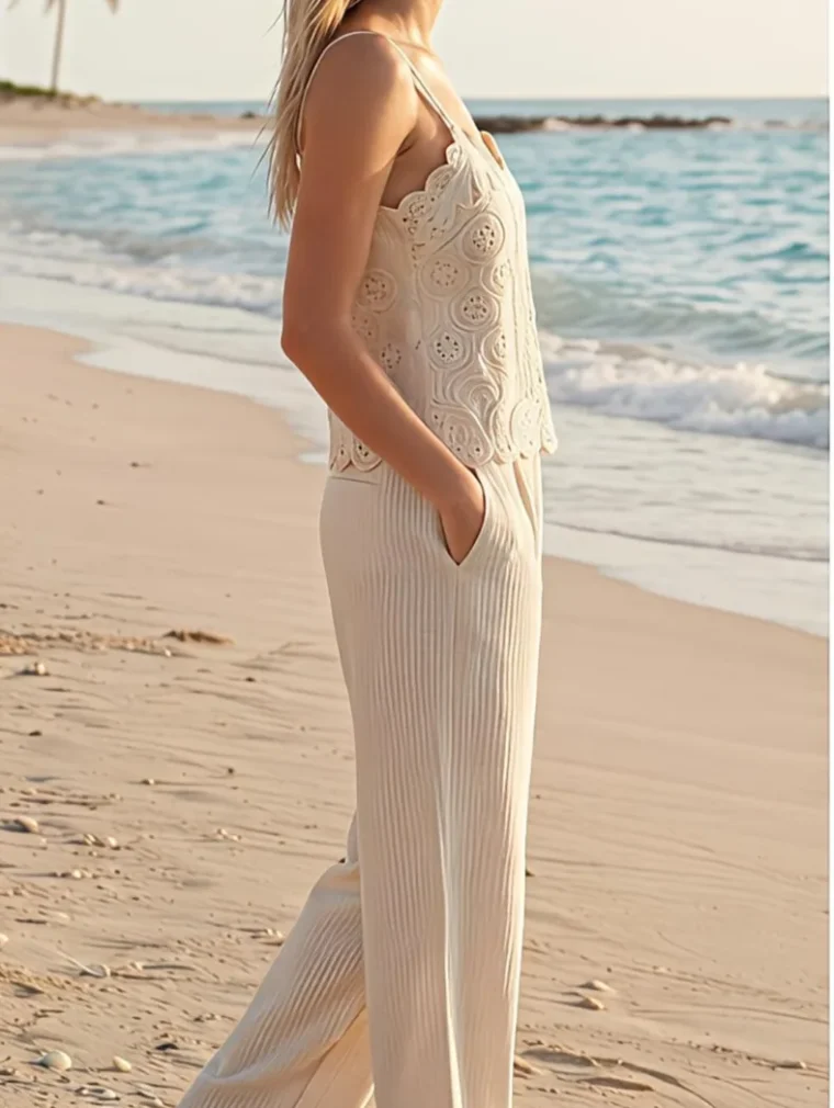 Women’s sleeveless crochet top — EF-W-1390