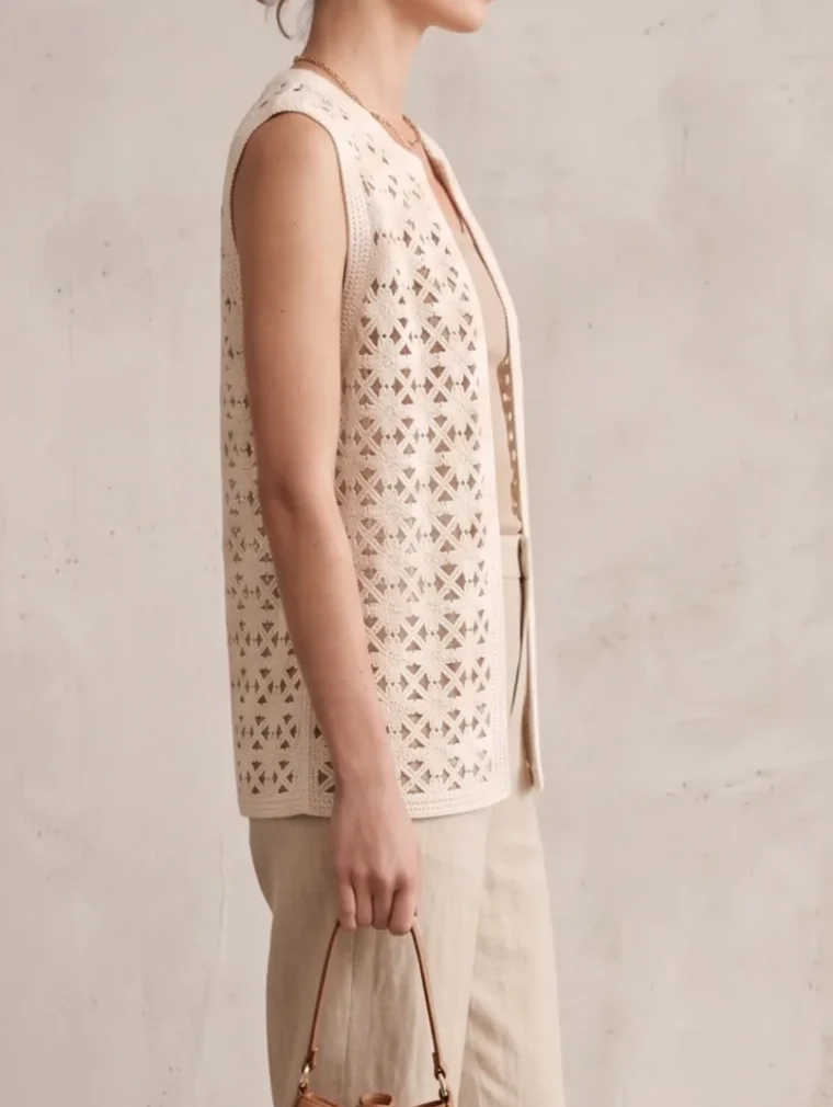 Women’s sleeveless crochet tank — EF-W-1615