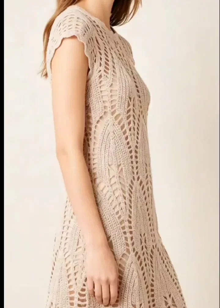 Vestido Mini de Crochet para Mujer — EF-W-1192