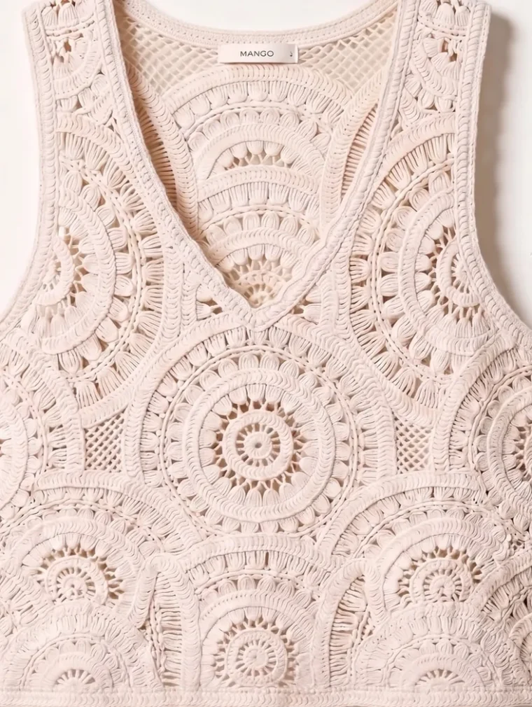 Women’s sleeveless crochet top — EF-W-1380