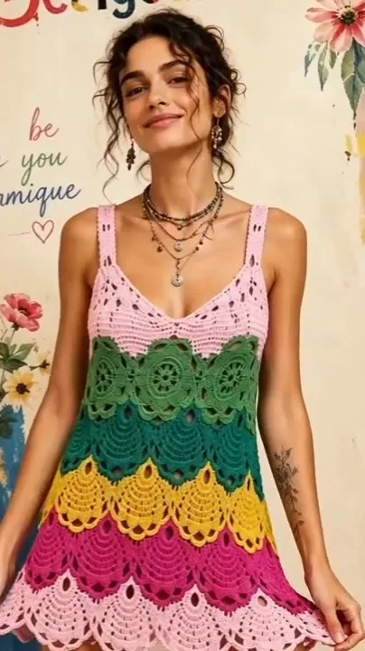 Women’s sleeveless crochet outfit — EF-W-1209