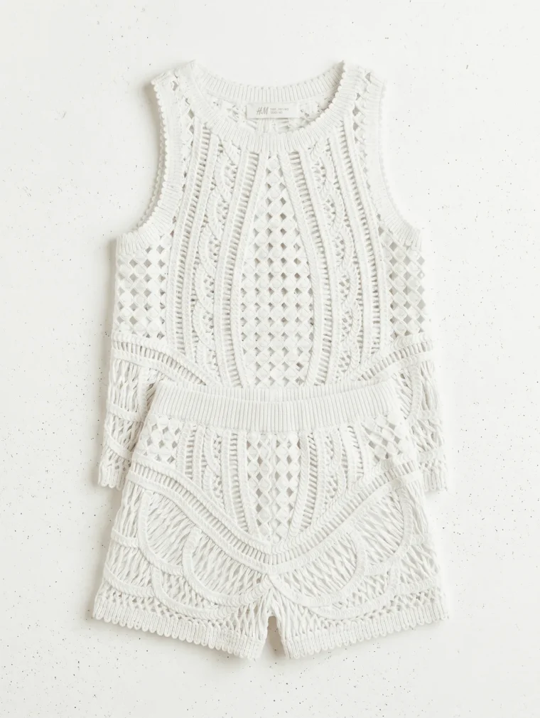 Women’s sleeveless crochet outfit — EF-W-1156