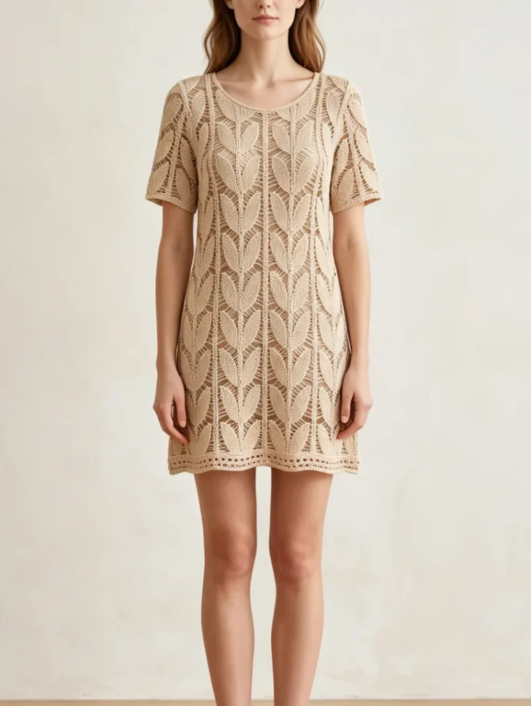 Vestido Mini de Crochet para Mujer — EF-W-1467