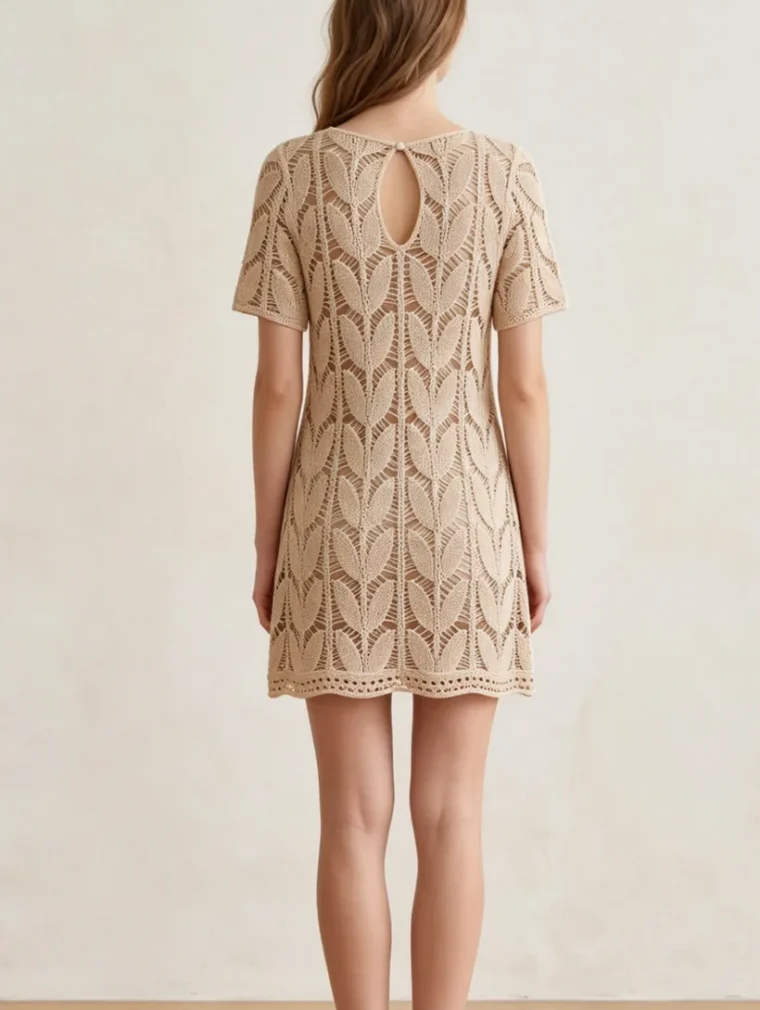 Vestido Mini de Crochet para Mujer — EF-W-1467