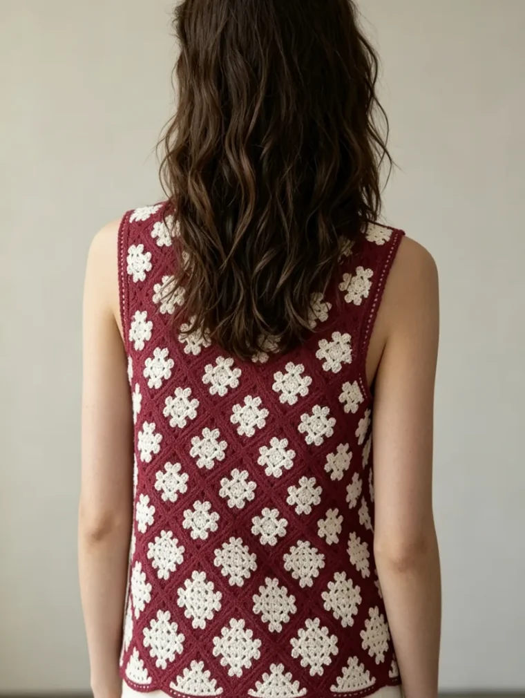 Women’s sleeveless crochet top — EF-W-1362