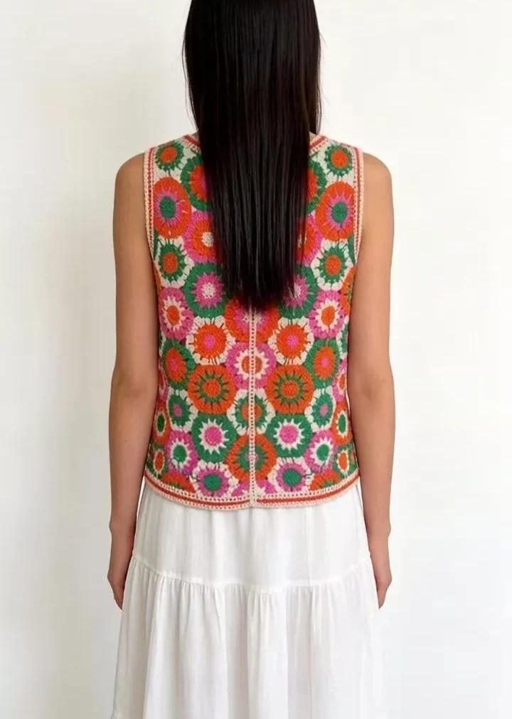 Women’s sleeveless crochet top — EF-W-1434
