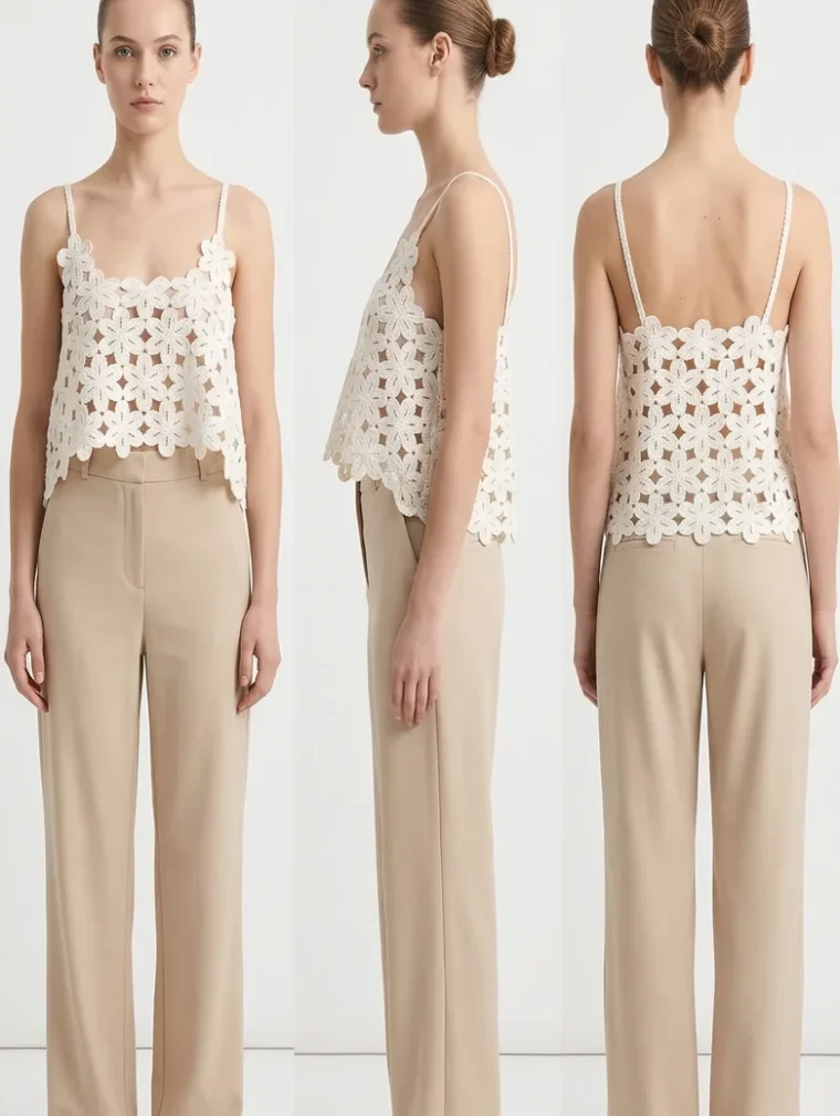 Top de Crochet para Mujer — EF-W-1398