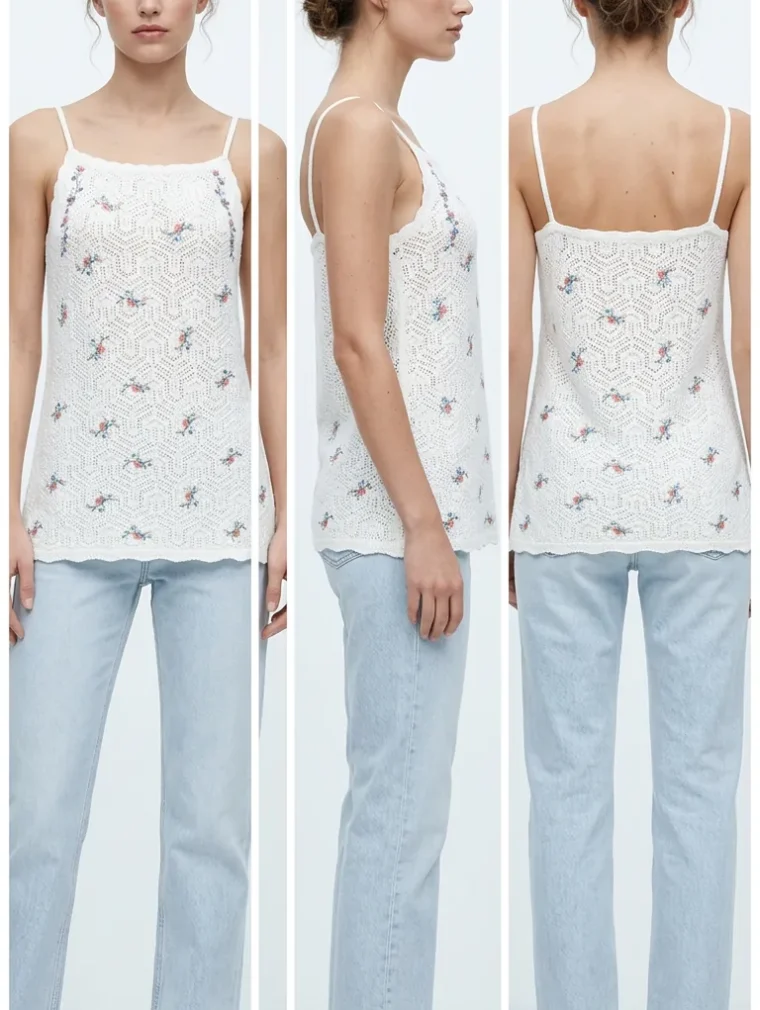 Top de Crochet para Mujer — EF-W-1128