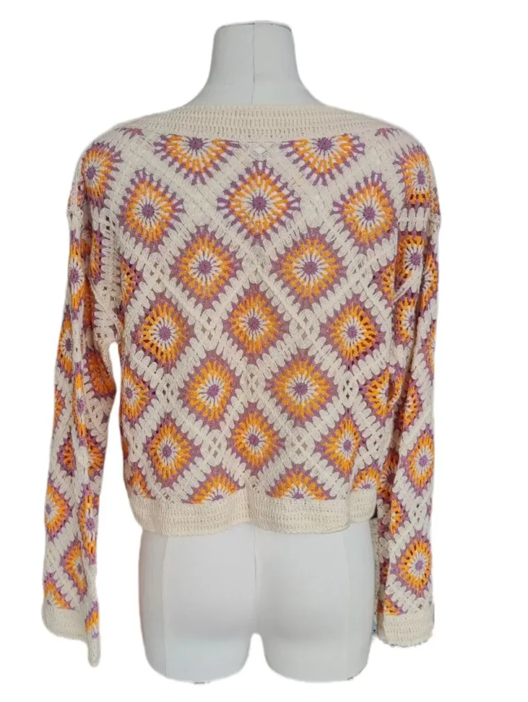 Women’s Crochet Long-Sleeve Top — EF-W-1112