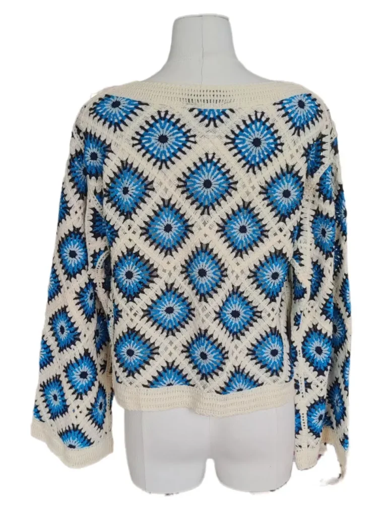 Women’s Crochet Long-Sleeve Top — EF-W-1112