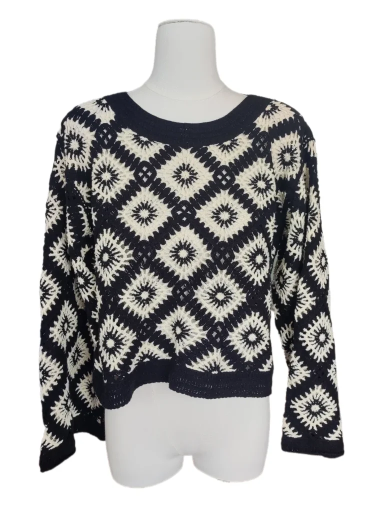 Women’s Crochet Long-Sleeve Top — EF-W-1112