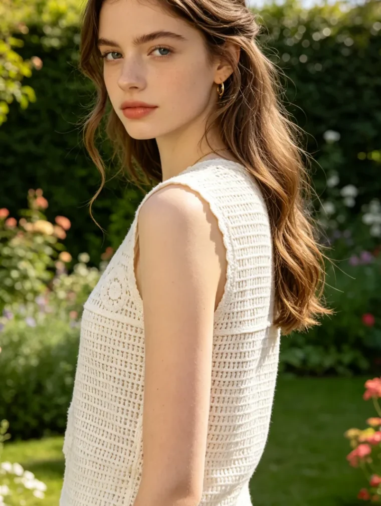 Women’s Crochet Cropped Top — EF-W-1476