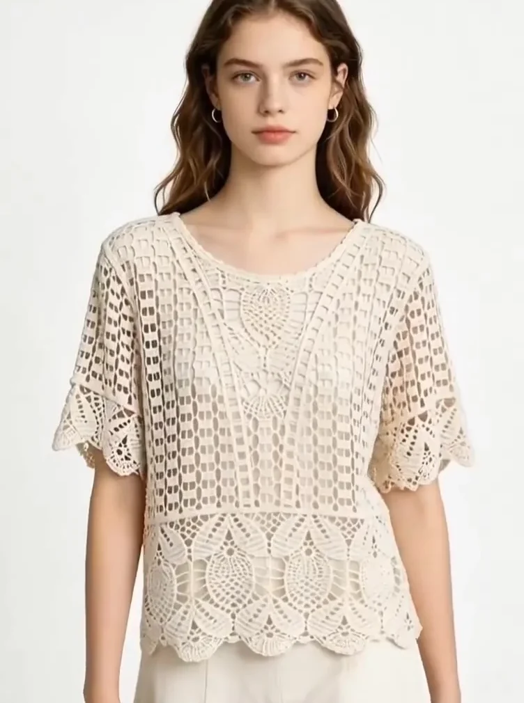Women’s Crochet Cropped Top — EF-W-1486
