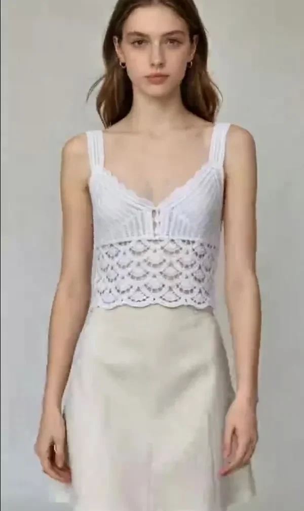 Women’s Crochet Cropped Top — EF-W-1492