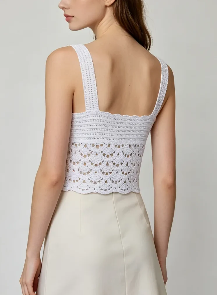Women’s Crochet Cropped Top — EF-W-1492