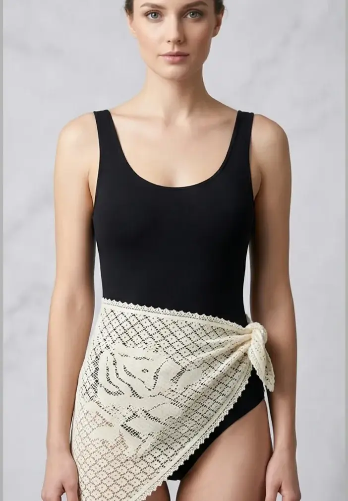 Crochet waist triangle scarf — EF-A-6117