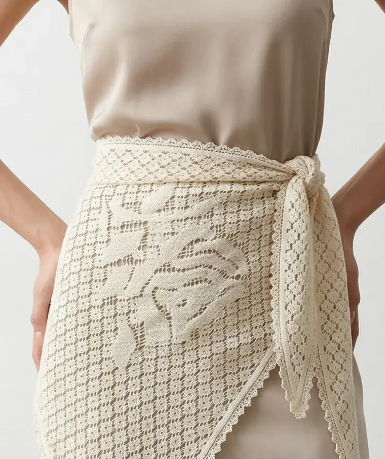 Crochet waist triangle scarf — EF-A-6117
