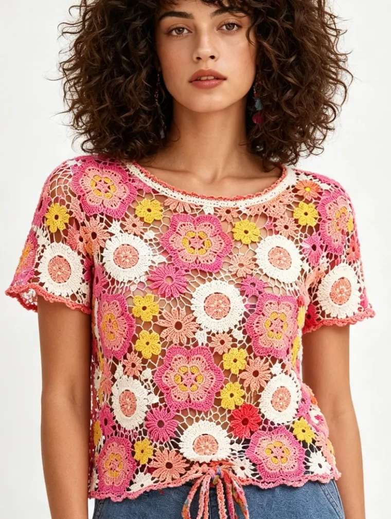 Women's crochet top (L61 / B46) — EF-W-1677