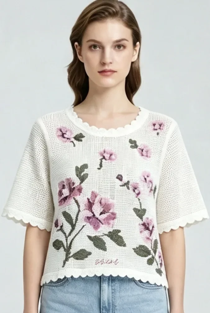 Women's crochet top (L66 / B46) — EF-W-1683