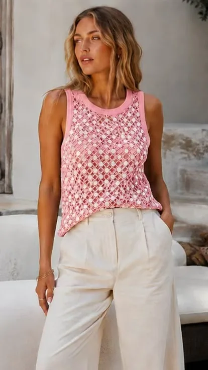 Women's crochet top (L59 / B46) — EF-W-1637