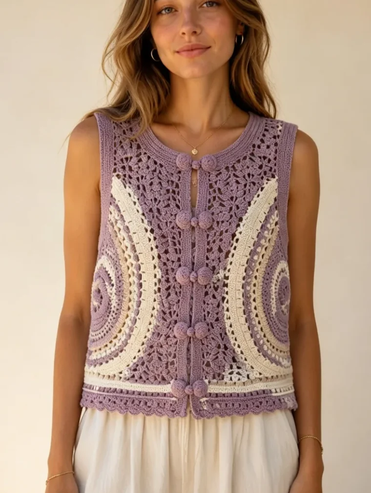 Women's crochet top (L59 / B46) — EF-W-1638
