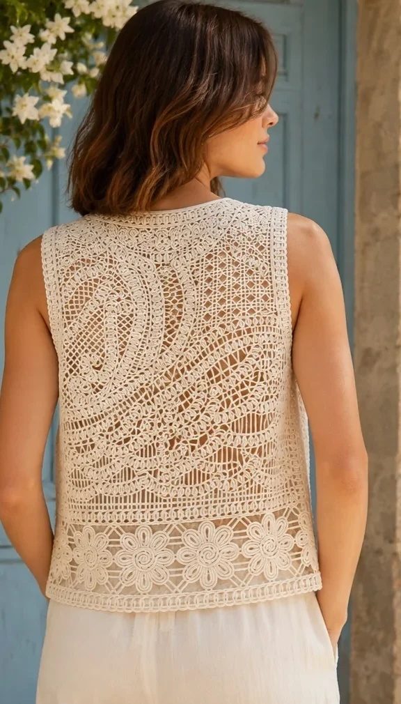 Women's crochet top (L59 / B46) — EF-W-1396