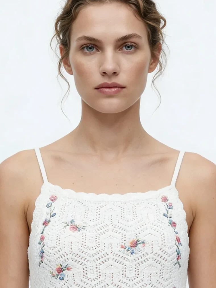 Women's crochet top (L58 / B45) — EF-W-1128