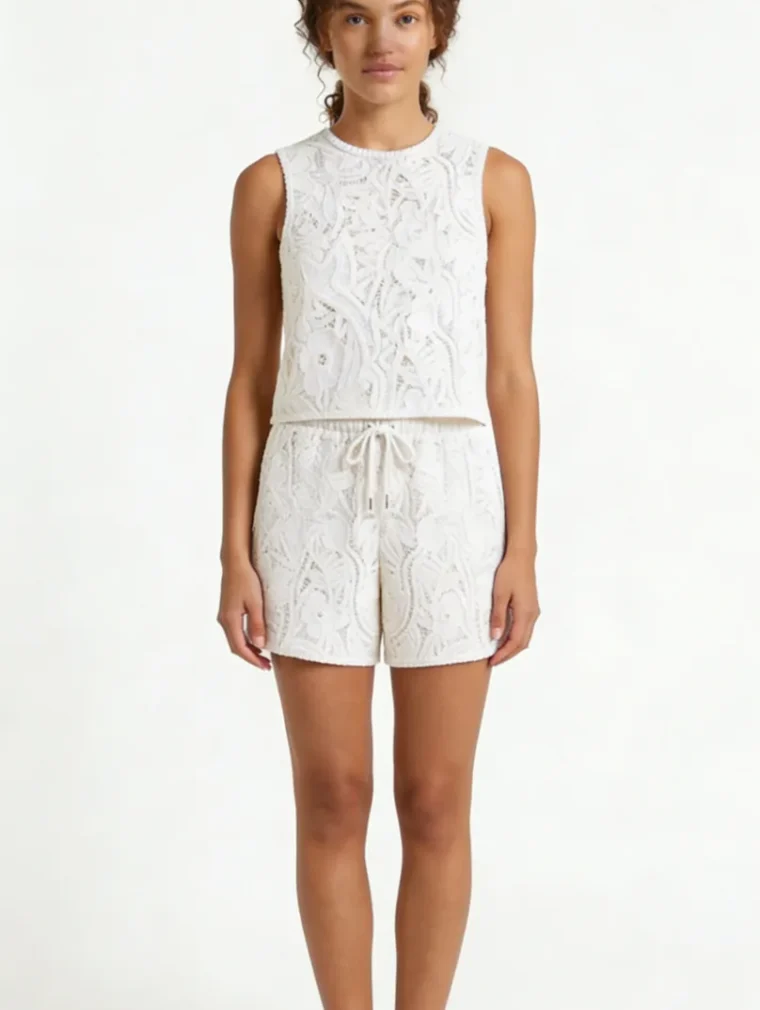 Women's sleeveless crochet outfit (L54 / B48) — EF-W-1102