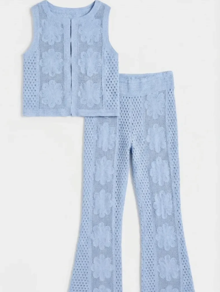 Women's sleeveless crochet outfit (L53 / B47) — EF-W-1103