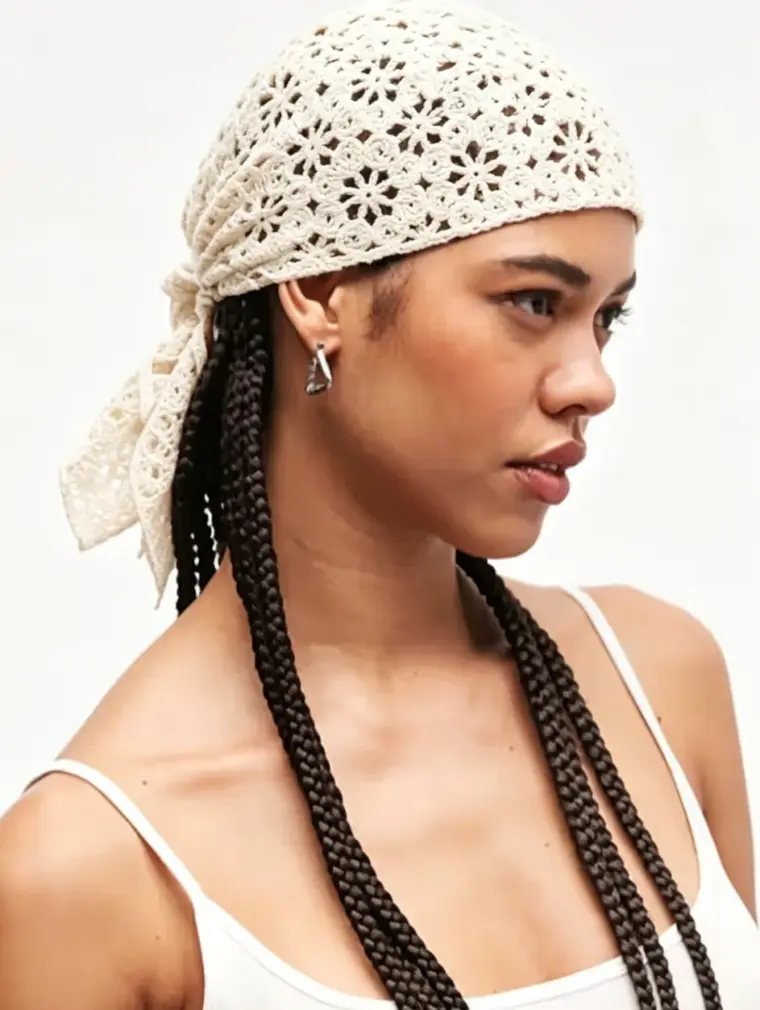 Crochet waist triangle scarf — EF-A-6118