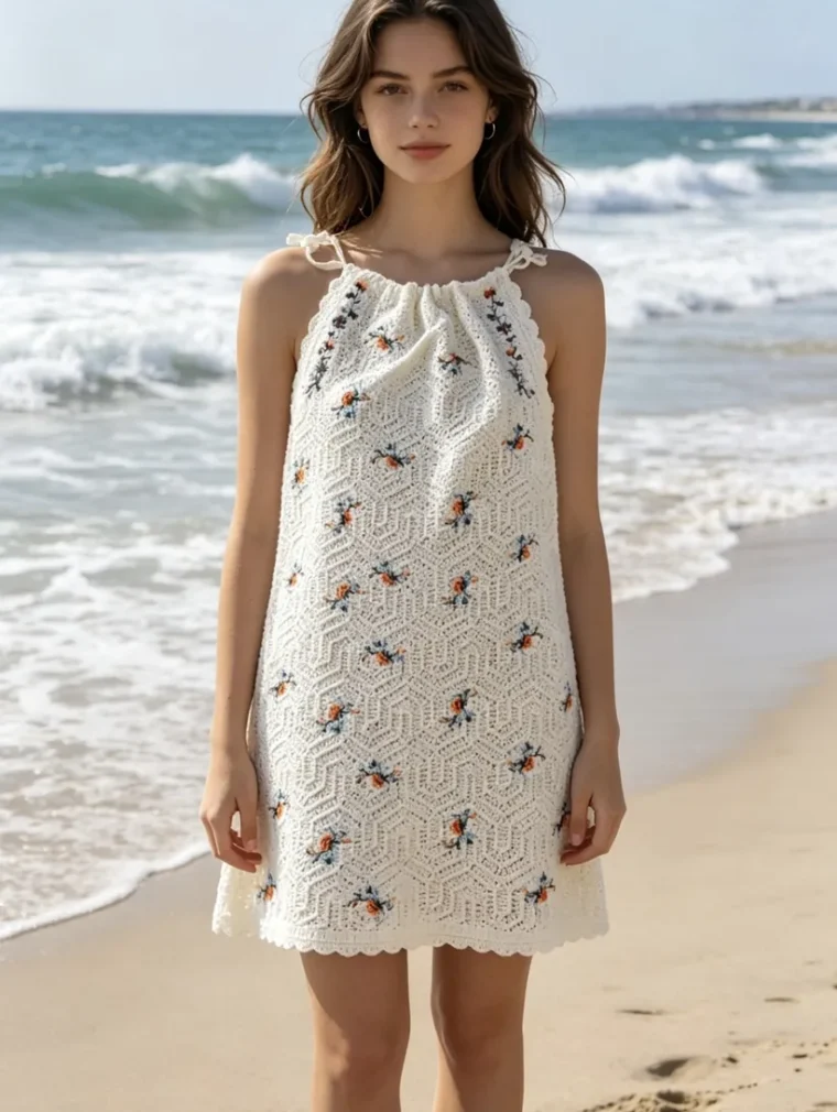 Women's crochet dress (L68 / B43) — EF-W-1455