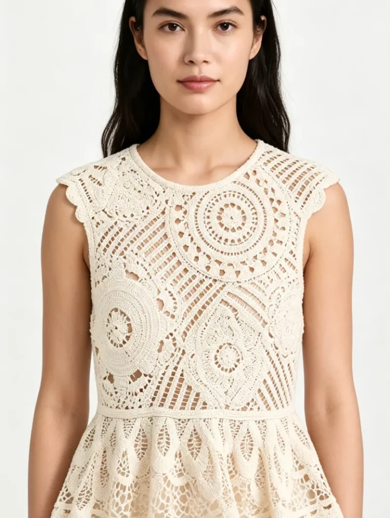 Women's crochet mini dress (L66 / B46) — EF-W-1190