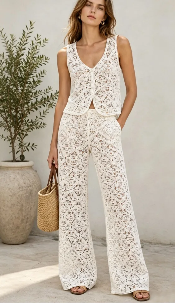 Women's crochet apparel — style 17 by Eaoy Fashion